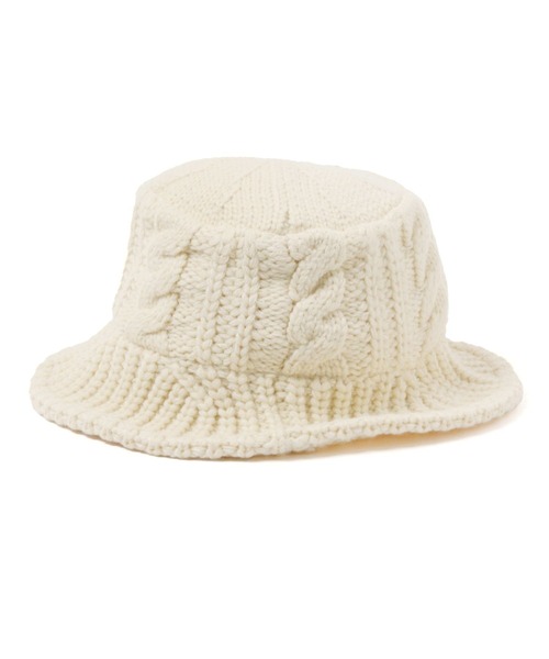 studio CLIP（スタディオクリップ）の「ケーブルニットバケットハット（ハット・レディース・モカ/アイボリー/ブラック・FREE）」の12枚目の写真