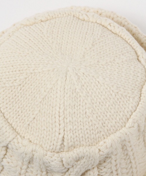 studio CLIP（スタディオクリップ）の「ケーブルニットバケットハット（ハット・レディース・モカ/アイボリー/ブラック・FREE）」の16枚目の写真