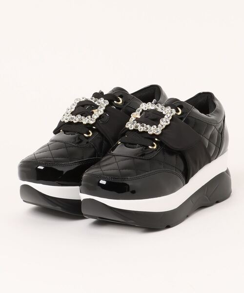 【YOSUKE】厚底ビジューリボンスニーカー 4450003（スニーカー）｜YOSUKE（ヨースケ）