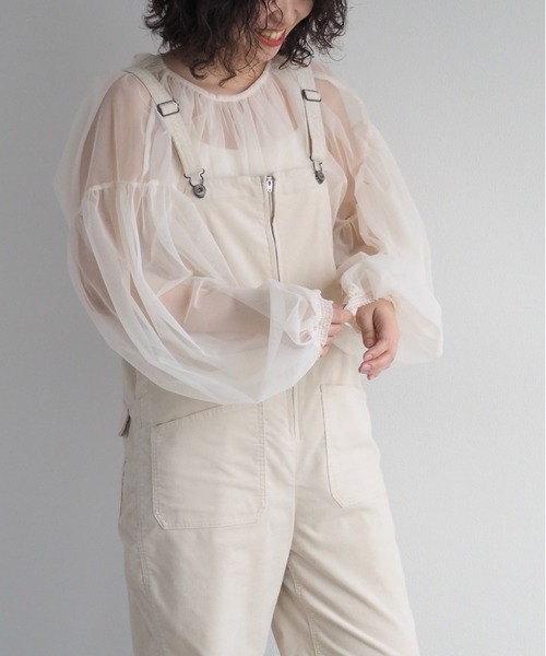 cepo（セポ）の「35Ｗコーデュロイサロペット（サロペット/オーバーオール・レディース・ネイビー/オフホワイト・L/M）」の14枚目の写真