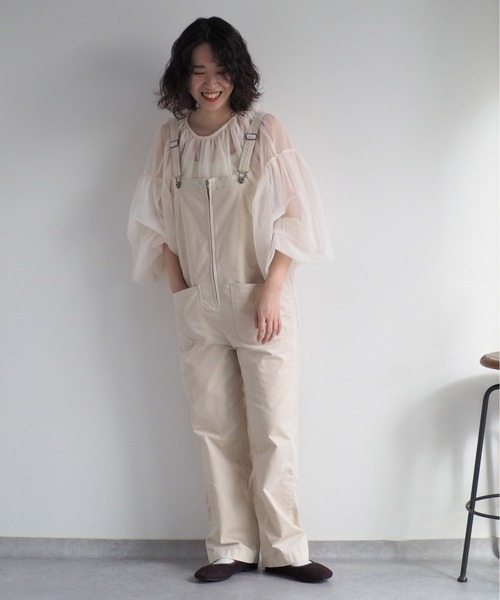 cepo（セポ）の「35Ｗコーデュロイサロペット（サロペット/オーバーオール・レディース・ネイビー/オフホワイト・L/M）」の9枚目の写真