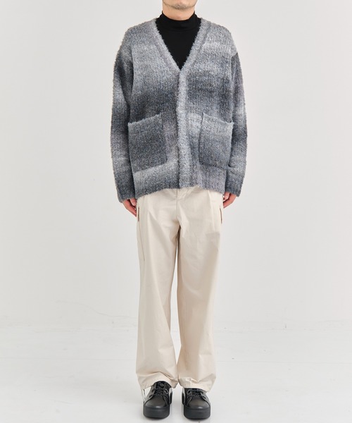th products(ティーエイチプロダクト)の「【th products / ティーエイチプロダクツ】Inflated Cardigan/インフレイトカーディガン(カーディガン/ボレロ・メンズ・グレー/ブラック・1/2)」の6枚目の写真