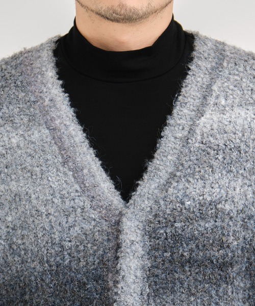 th products(ティーエイチプロダクト)の「【th products / ティーエイチプロダクツ】Inflated Cardigan/インフレイトカーディガン(カーディガン/ボレロ・メンズ・グレー/ブラック・1/2)」の9枚目の写真