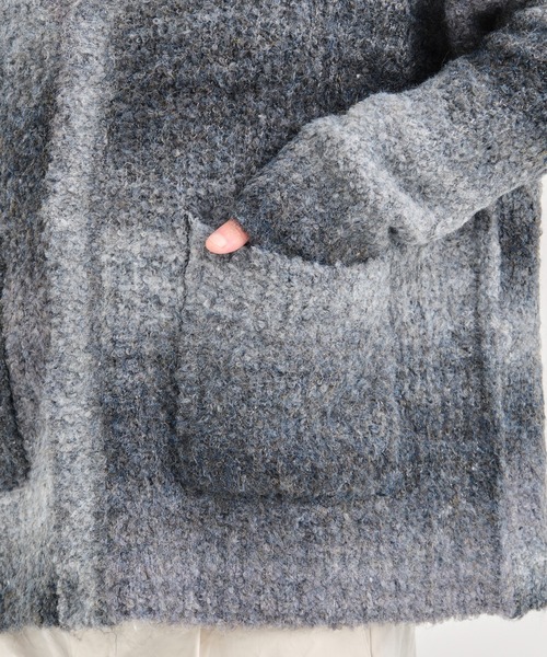th products(ティーエイチプロダクト)の「【th products / ティーエイチプロダクツ】Inflated Cardigan/インフレイトカーディガン(カーディガン/ボレロ・メンズ・グレー/ブラック・1/2)」の13枚目の写真