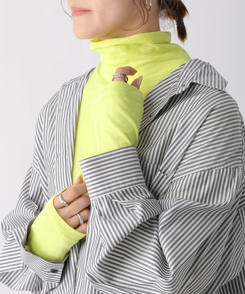 LEPSIM(レプシィム)の「カラーインナー 987199(Tシャツ/カットソー・レディース・オフホワイト/ライトブルー/ブラック/イエロー・FREE)」の11枚目の写真