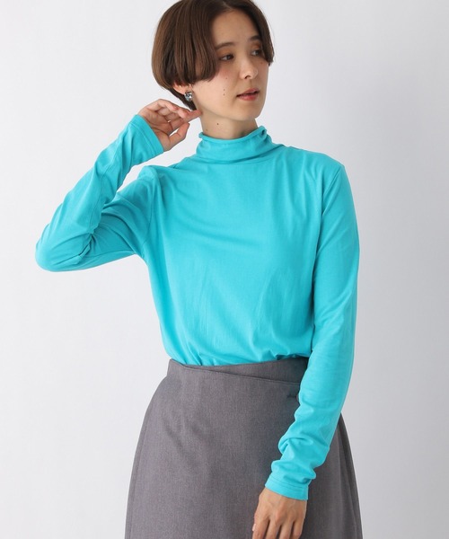 LEPSIM(レプシィム)の「カラーインナー 987199(Tシャツ/カットソー・レディース・オフホワイト/ライトブルー/ブラック/イエロー・FREE)」の9枚目の写真