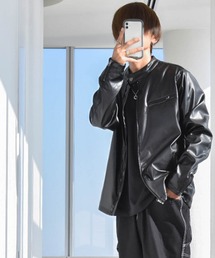 Ritzy（リッツィー）の「PUレザー シングルライダースジャケット レディース メンズ（ライダースジャケット）」