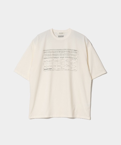beautiful people（ビューティフルピープル）の「supima cotton jerseyscale print T-shirt（Tシャツ/カットソー・レディース・ブラック/アイボリー・36/40）」の5枚目の写真