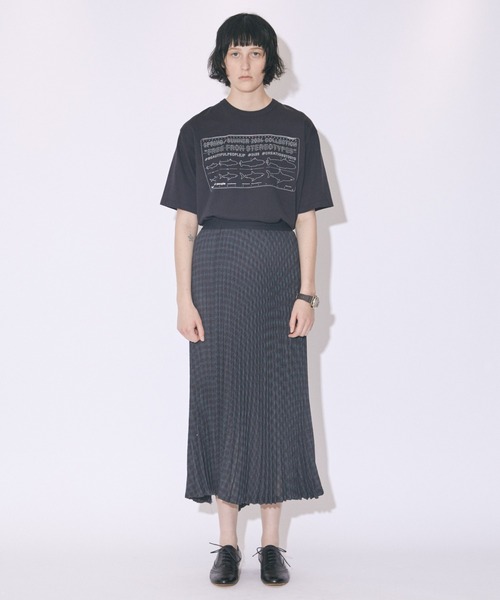 beautiful people（ビューティフルピープル）の「supima cotton jerseyscale print T-shirt（Tシャツ/カットソー・レディース・ブラック/アイボリー・36/40）」の8枚目の写真