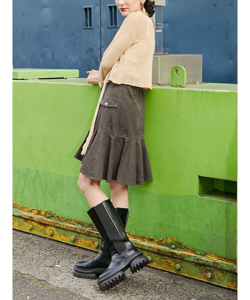 jouetie（ジュエティ）の「ストールシアーニット（ニット/セーター・レディース・ピンク/ブルー/ベージュ・MEDIUM）」の6枚目の写真