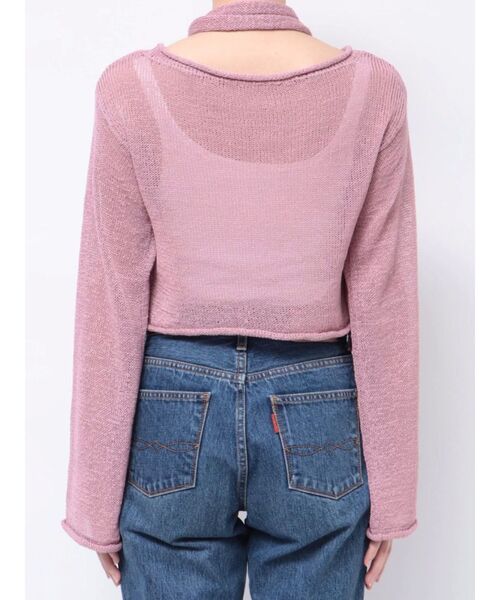 jouetie（ジュエティ）の「ストールシアーニット（ニット/セーター・レディース・ピンク/ブルー/ベージュ・MEDIUM）」の11枚目の写真