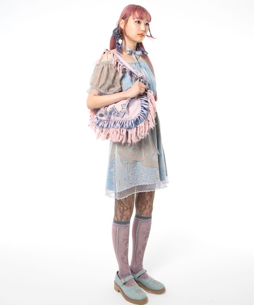 rurumu:（ルルムウ）の「rurumu:/ルルムウ/butterfly denim fringe bag（ショルダーバッグ・レディース・ピンク/インディゴブルー/ベージュ・FREE）」の21枚目の写真