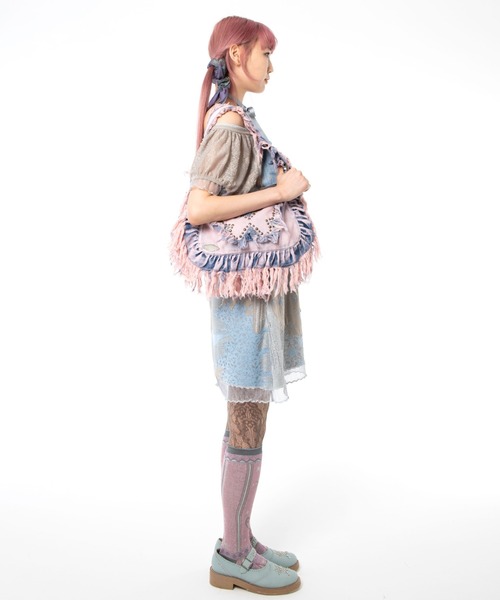 rurumu:（ルルムウ）の「rurumu:/ルルムウ/butterfly denim fringe bag（ショルダーバッグ・レディース・ピンク/インディゴブルー/ベージュ・FREE）」の19枚目の写真
