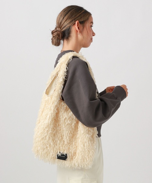 BAYFLOW（ベイフロー）の「フェザーマルシェバッグ（エコバッグ/サブバッグ・レディース・ブルー/オフホワイト/グレー/ブラック・FREE）」の7枚目の写真