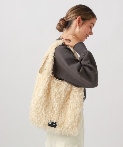 BAYFLOW（ベイフロー）の「フェザーマルシェバッグ（エコバッグ/サブバッグ・レディース・ブルー/オフホワイト/グレー/ブラック・FREE）」の8枚目の写真