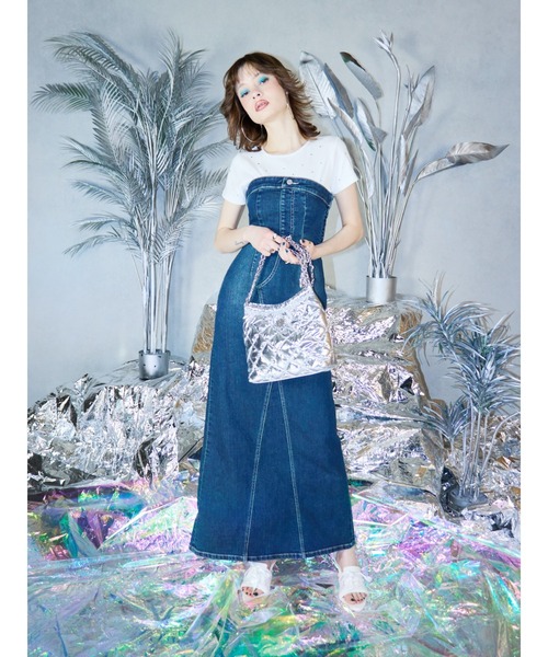 EVRIS(エヴリス)の「デニムベアロングワンピース(ワンピース・レディース・インディゴブルー/ブルー/ブラック・X-SMALL/SMALL/MEDIUM)」の15枚目の写真