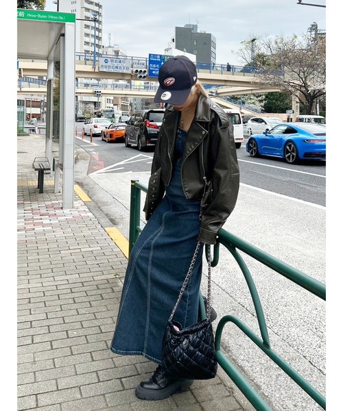 EVRIS(エヴリス)の「デニムベアロングワンピース(ワンピース・レディース・インディゴブルー/ブルー/ブラック・X-SMALL/SMALL/MEDIUM)」の21枚目の写真