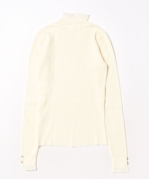 URBAN CHERRY(アーバンチェリー)の「【レディース】フリルボタンリブニットトップス(ニット/セーター・レディース・アイボリー/ブラック/ホワイト・FREE)」の15枚目の写真