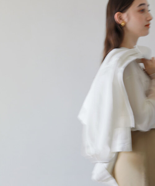 La TOTALITE（ラトータリテ）の「クロプトGジャン（デニムジャケット・レディース・ホワイト/ダークブルー・FREE）」の8枚目の写真