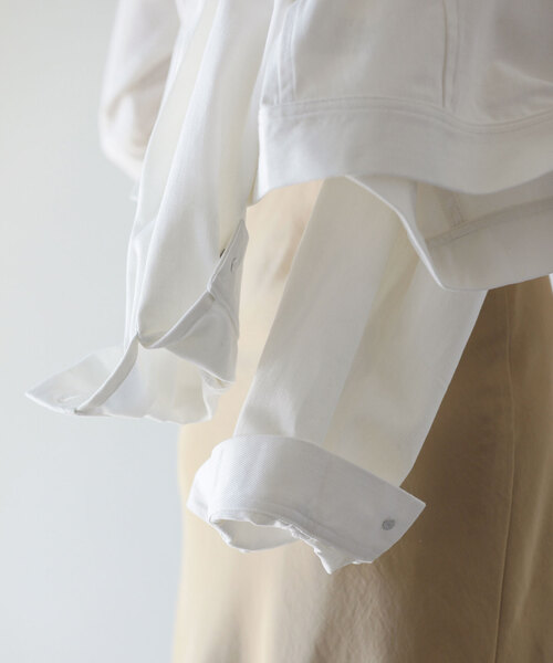 La TOTALITE（ラトータリテ）の「クロプトGジャン（デニムジャケット・レディース・ホワイト/ダークブルー・FREE）」の9枚目の写真