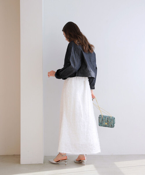 La TOTALITE（ラトータリテ）の「クロプトGジャン（デニムジャケット・レディース・ホワイト/ダークブルー・FREE）」の13枚目の写真