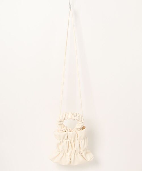 LAC-VERT（ラック・ヴェール）の「シャーリングPU 2WAYハンドバッグ（ショルダーバッグ・レディース・ホワイト/ブラック/シルバー/ピンク・FREE）」の18枚目の写真