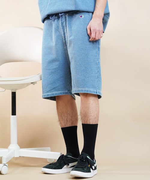 Champion(チャンピオン)の「CHAMPION/チャンピオン ショーツ インディゴ染め リラックスフィット セットアップ対応 C3-Z509(その他パンツ・メンズ・ダークインディゴブルー/インディゴブルー・XL/M/L)」の7枚目の写真