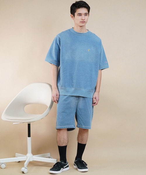 Champion(チャンピオン)の「CHAMPION/チャンピオン ショーツ インディゴ染め リラックスフィット セットアップ対応 C3-Z509(その他パンツ・メンズ・ダークインディゴブルー/インディゴブルー・XL/M/L)」の12枚目の写真