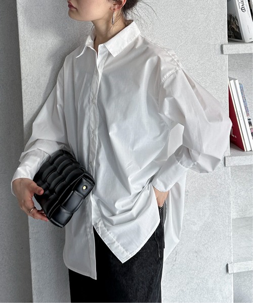 feepur（フェピュール）の「タイプライターBIGシャツ（シャツ/ブラウス・レディース・ブルー/オフホワイト・MEDIUM）」の2枚目の写真