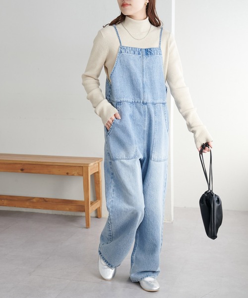 USコットンデニムキャミサロペット 大人可愛い♪】USコットンデニムキャミサロペット
