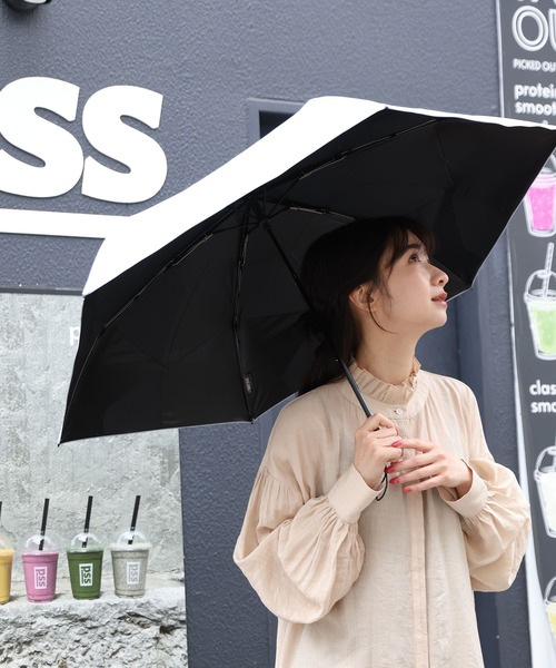 Waterfront(ウォーターフロント)の「クイックシャットライト UVブロック 折 55cm 日傘 雨傘(折りたたみ傘・メンズ・グレイッシュブルー/ホワイト/ダークグレー/グレー/ラベンダー/ミント/ベージュ・FREE)」の18枚目の写真