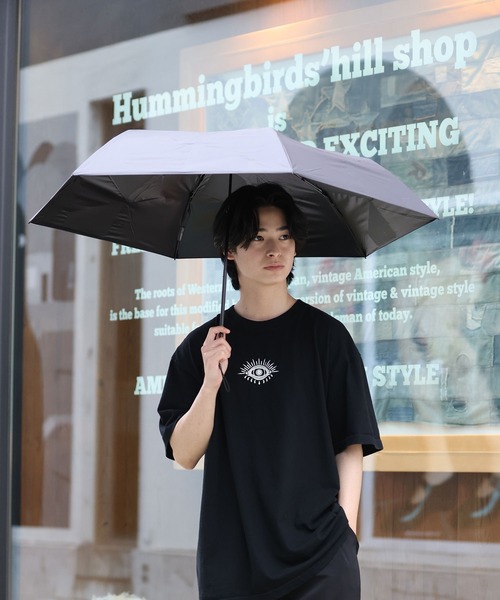Waterfront(ウォーターフロント)の「クイックシャットライト UVブロック 折 55cm 日傘 雨傘(折りたたみ傘・メンズ・グレイッシュブルー/ホワイト/ダークグレー/グレー/ラベンダー/ミント/ベージュ・FREE)」の22枚目の写真