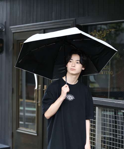 Waterfront(ウォーターフロント)の「クイックシャットライト UVブロック 折 55cm 日傘 雨傘(折りたたみ傘・メンズ・グレイッシュブルー/ホワイト/ダークグレー/グレー/ラベンダー/ミント/ベージュ・FREE)」の10枚目の写真