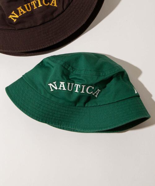 NAUTICA（ノーティカ）の「WEGO/NAUTICA COLLEGE LOGO BUCKET HAT（ハット・メンズ・ブラック/ブラウン/グリーン・FREE）」の3枚目の写真