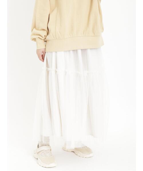 Samansa Mos2(サマンサ モスモス)の「リバーシブルチュールスカート(スカート・レディース・ブラック/ベージュ/キナリ/グレー・F)」の22枚目の写真