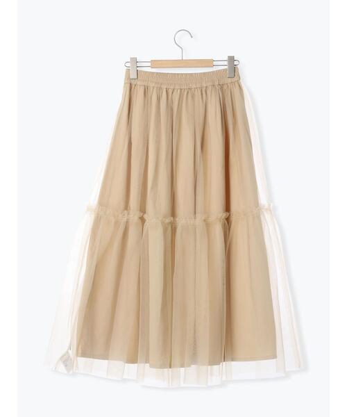 Samansa Mos2(サマンサ モスモス)の「リバーシブルチュールスカート(スカート・レディース・ブラック/ベージュ/キナリ/グレー・F)」の13枚目の写真