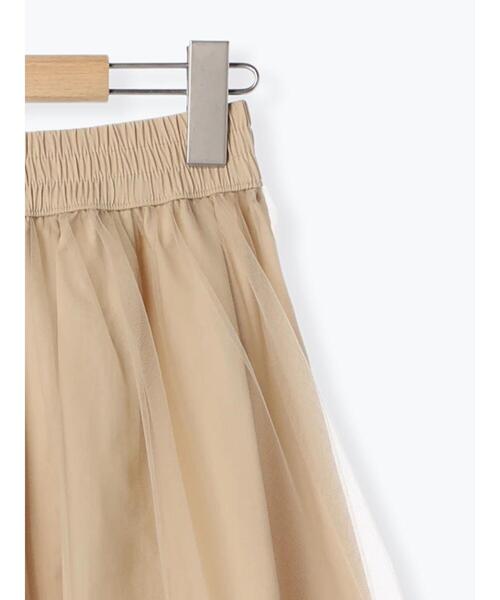 Samansa Mos2(サマンサ モスモス)の「リバーシブルチュールスカート(スカート・レディース・ブラック/ベージュ/キナリ/グレー・F)」の6枚目の写真