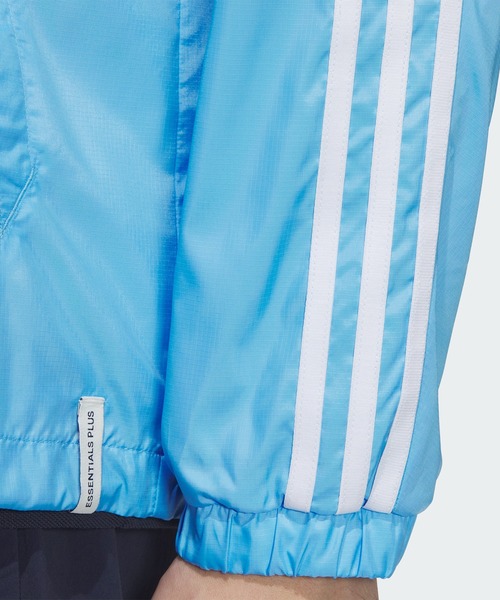 adidas(アディダス)の「エッセンシャルズプラス 3ストライプ ウィンドブレーカージャケット/ アディダス adidas(ナイロンジャケット・メンズ・グレー/ネイビー/グリーン/ブラック/ブルー・X-LARGE/SMALL/MEDIUM/LARGE/3XL/XX-LARGE)」の19枚目の写真