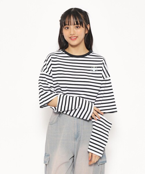 PINK-latte（ピンクラテ）の「◆エルボーカットTシャツ（Tシャツ/カットソー・キッズ・ピンク系その他/オフホワイト/ホワイト系5・15 /14/16）」の12枚目の写真