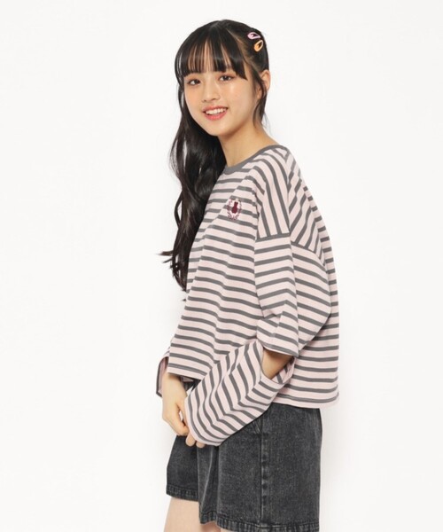 PINK-latte（ピンクラテ）の「◆エルボーカットTシャツ（Tシャツ/カットソー・キッズ・ピンク系その他/オフホワイト/ホワイト系5・15 /14/16）」の11枚目の写真