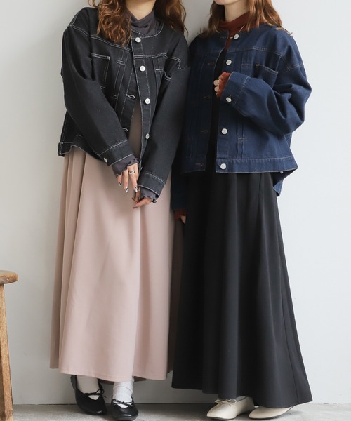 mil(ミル)の「【150㎝前後の小柄さんサイズ】ハイウエストキャミワンピース(ワンピース・レディース・ピンクベージュ/ブラック/ブラウン・M/S/XS)」の21枚目の写真