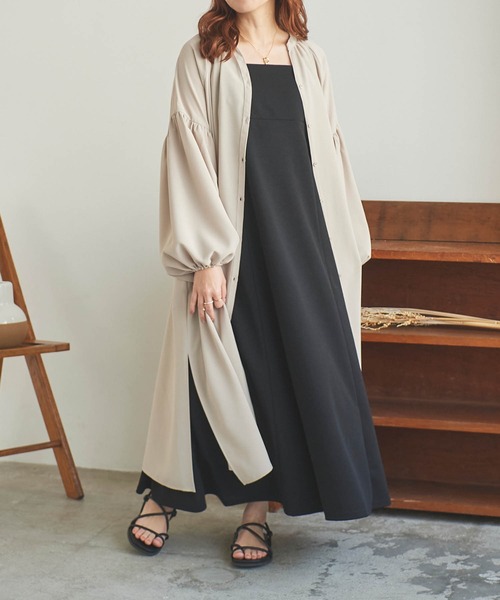mil(ミル)の「【150㎝前後の小柄さんサイズ】ハイウエストキャミワンピース(ワンピース・レディース・ピンクベージュ/ブラック/ブラウン・M/S/XS)」の14枚目の写真