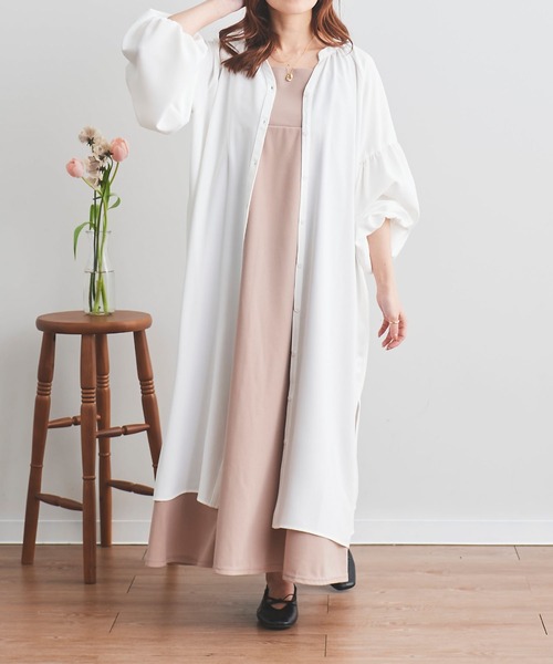 mil(ミル)の「【150㎝前後の小柄さんサイズ】ハイウエストキャミワンピース(ワンピース・レディース・ピンクベージュ/ブラック/ブラウン・M/S/XS)」の5枚目の写真