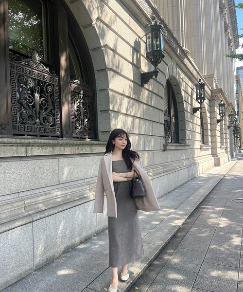 RiLi（リリ）の「ゴールドボタンウールライクジャケット【RL