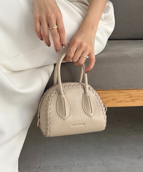 ADD CULUMN(アドカラム)の「〈ADD CULUMN/アドカラム〉TURN BOSTONバッグ(ハンドバッグ・レディース・ベージュ/ブラック・FREE)」の10枚目の写真