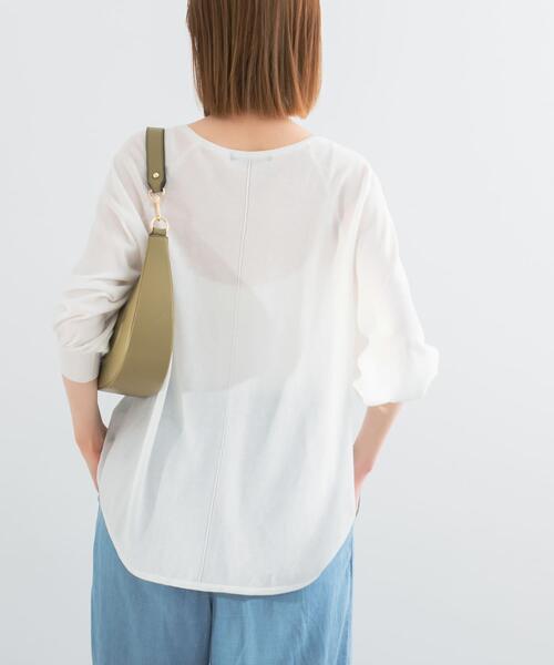 URBAN RESEARCH ROSSO WOMEN（アーバンリサーチ　ロッソ）の「ウォッシャブルシルク混ドルマンニット（ニット/セーター・レディース・オフホワイト/ミント/オレンジ・FREE）」の5枚目の写真