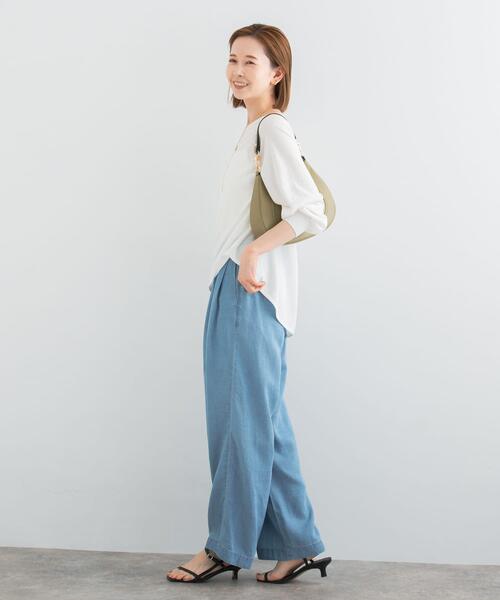 URBAN RESEARCH ROSSO WOMEN（アーバンリサーチ　ロッソ）の「ウォッシャブルシルク混ドルマンニット（ニット/セーター・レディース・オフホワイト/ミント/オレンジ・FREE）」の7枚目の写真