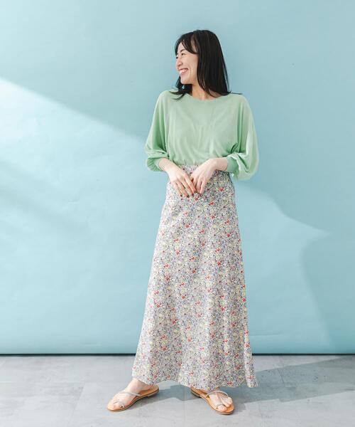URBAN RESEARCH ROSSO WOMEN（アーバンリサーチ　ロッソ）の「ウォッシャブルシルク混ドルマンニット（ニット/セーター・レディース・オフホワイト/ミント/オレンジ・FREE）」の15枚目の写真