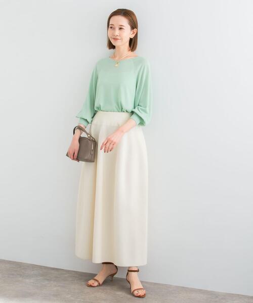 URBAN RESEARCH ROSSO WOMEN（アーバンリサーチ　ロッソ）の「ウォッシャブルシルク混ドルマンニット（ニット/セーター・レディース・オフホワイト/ミント/オレンジ・FREE）」の20枚目の写真