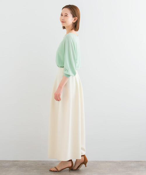 URBAN RESEARCH ROSSO WOMEN（アーバンリサーチ　ロッソ）の「ウォッシャブルシルク混ドルマンニット（ニット/セーター・レディース・オフホワイト/ミント/オレンジ・FREE）」の21枚目の写真